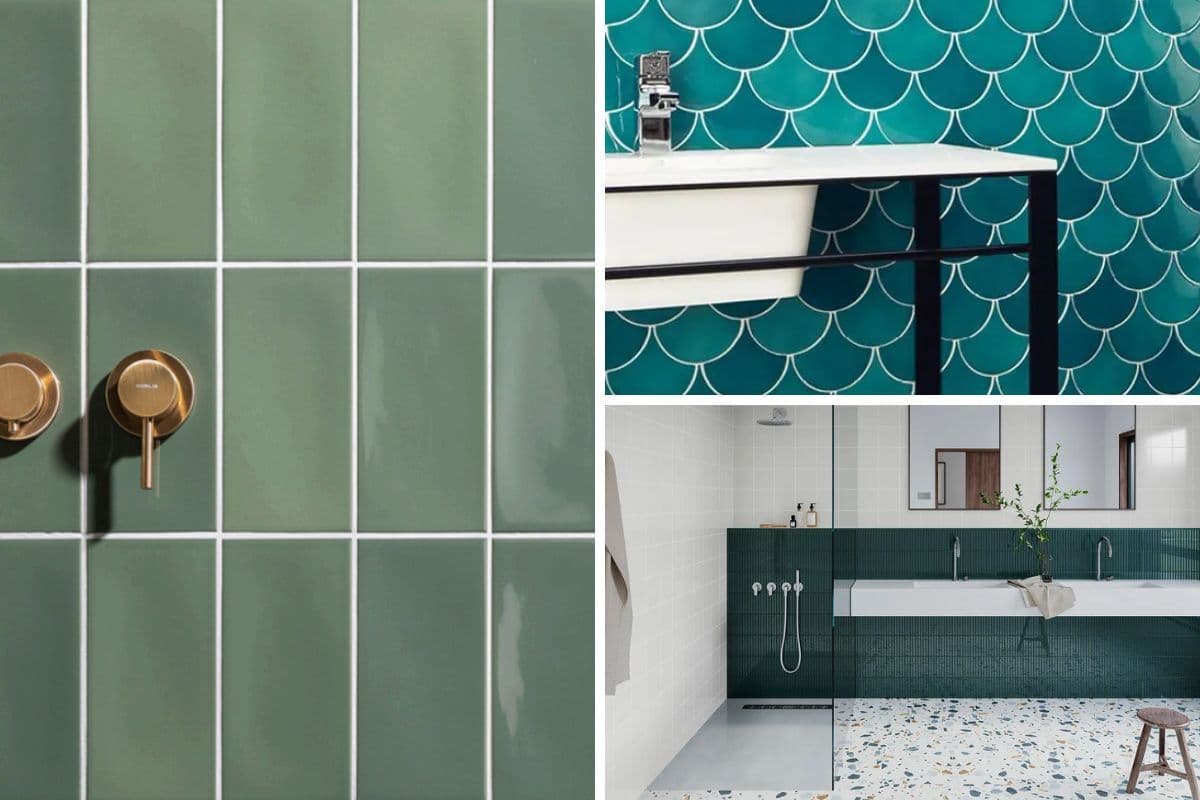 23 Examples of Green Bathroom Tiles