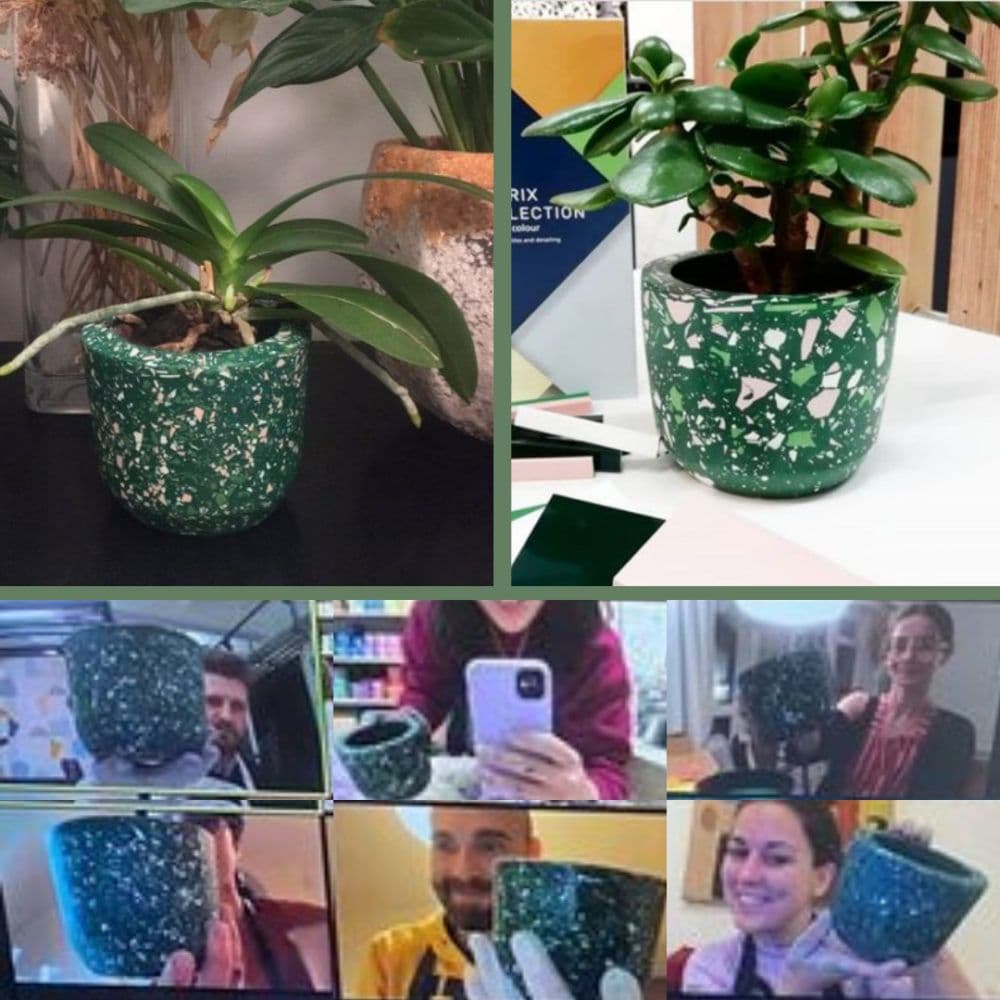 Our First Terrazzo Plant Pot Workshop with Salt Studios!