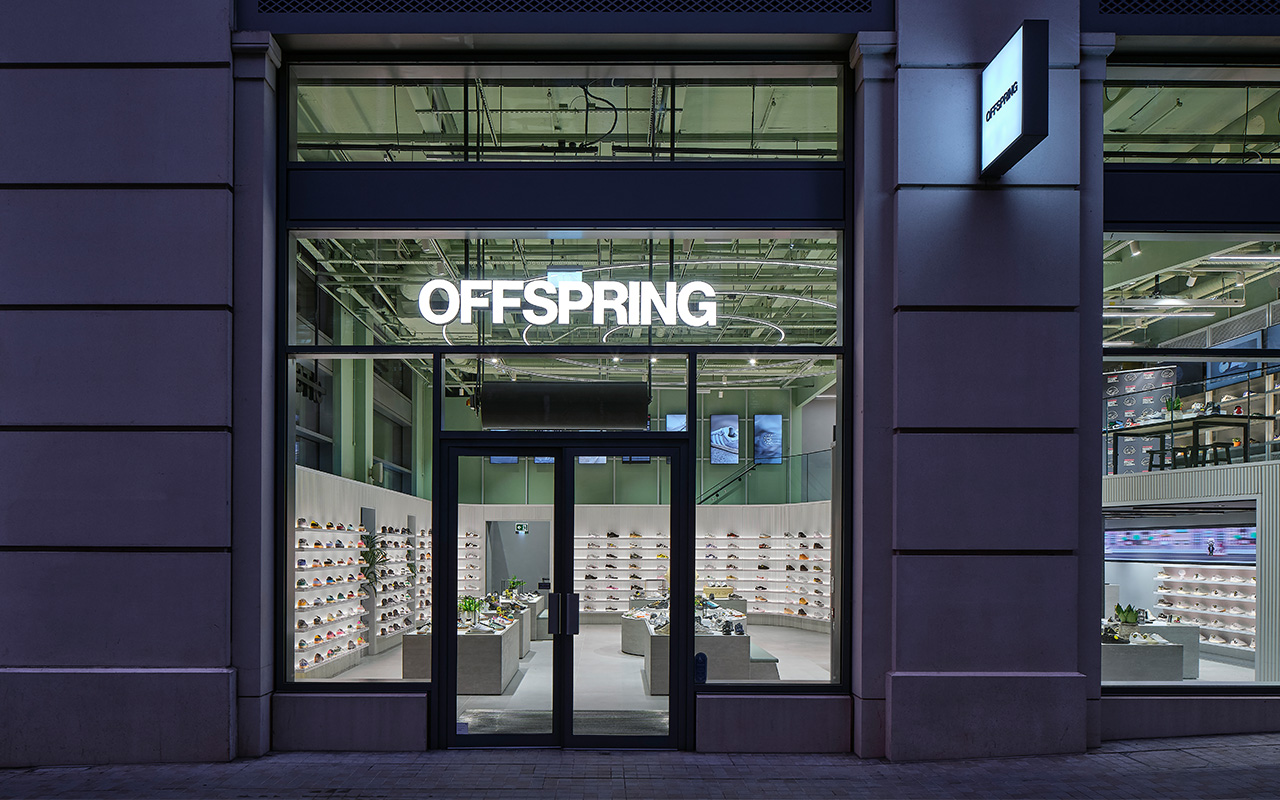 Offspring Kings Cross London outside store featuring Parkside tiles