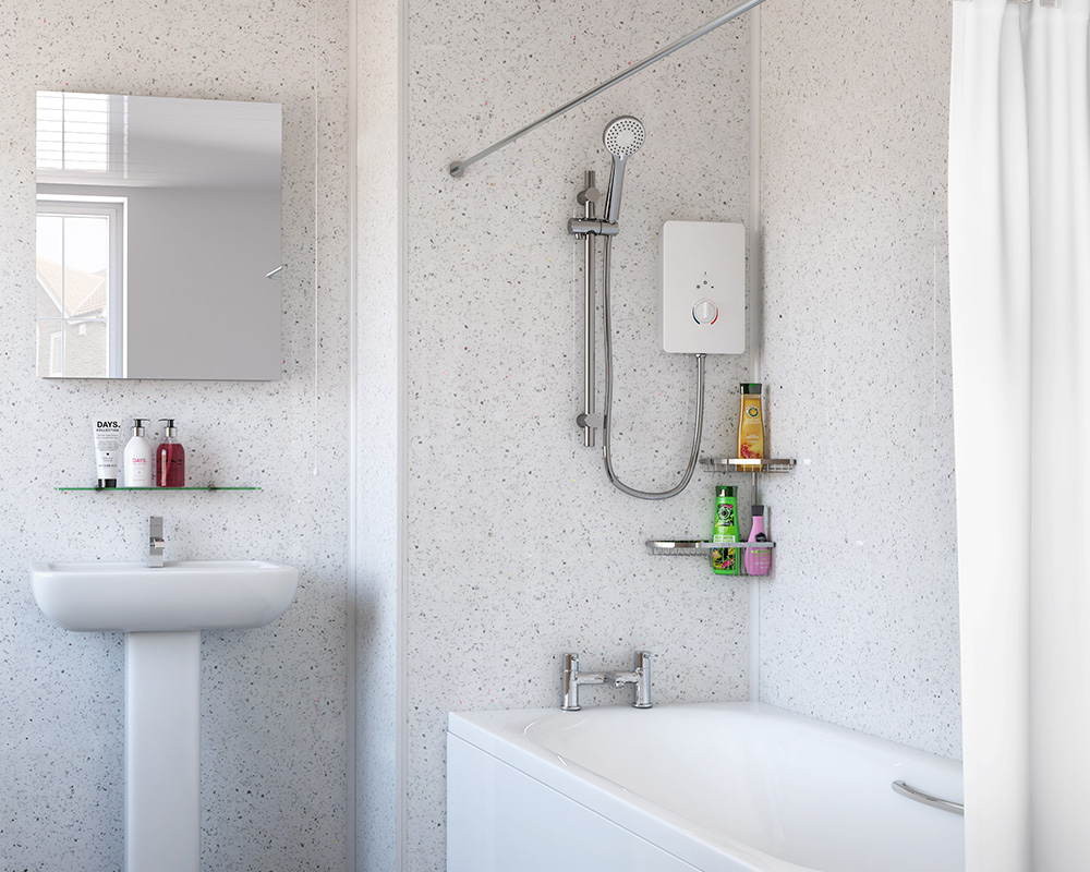 Parkside PVC shower and bathroom panels for sutdent accommodation and private housing